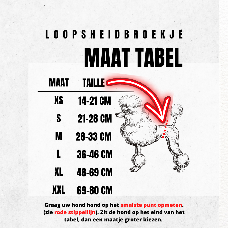 Loopsheidbroekje Roosjes – Wasbaar & verstelbaar voor teefjes bij loopsheid en incontinentie