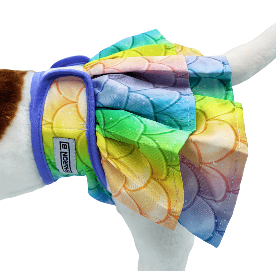 Loopsheidrokje Unicorn – Wasbaar & verstelbaar met klittenband voor teefjes bij loopsheid