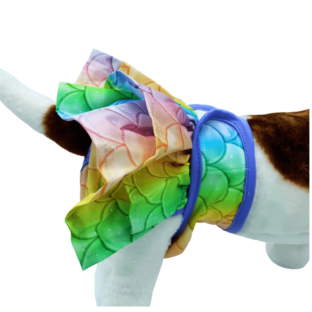 Loopsheidrokje Unicorn – Wasbaar & verstelbaar met klittenband voor teefjes bij loopsheid
