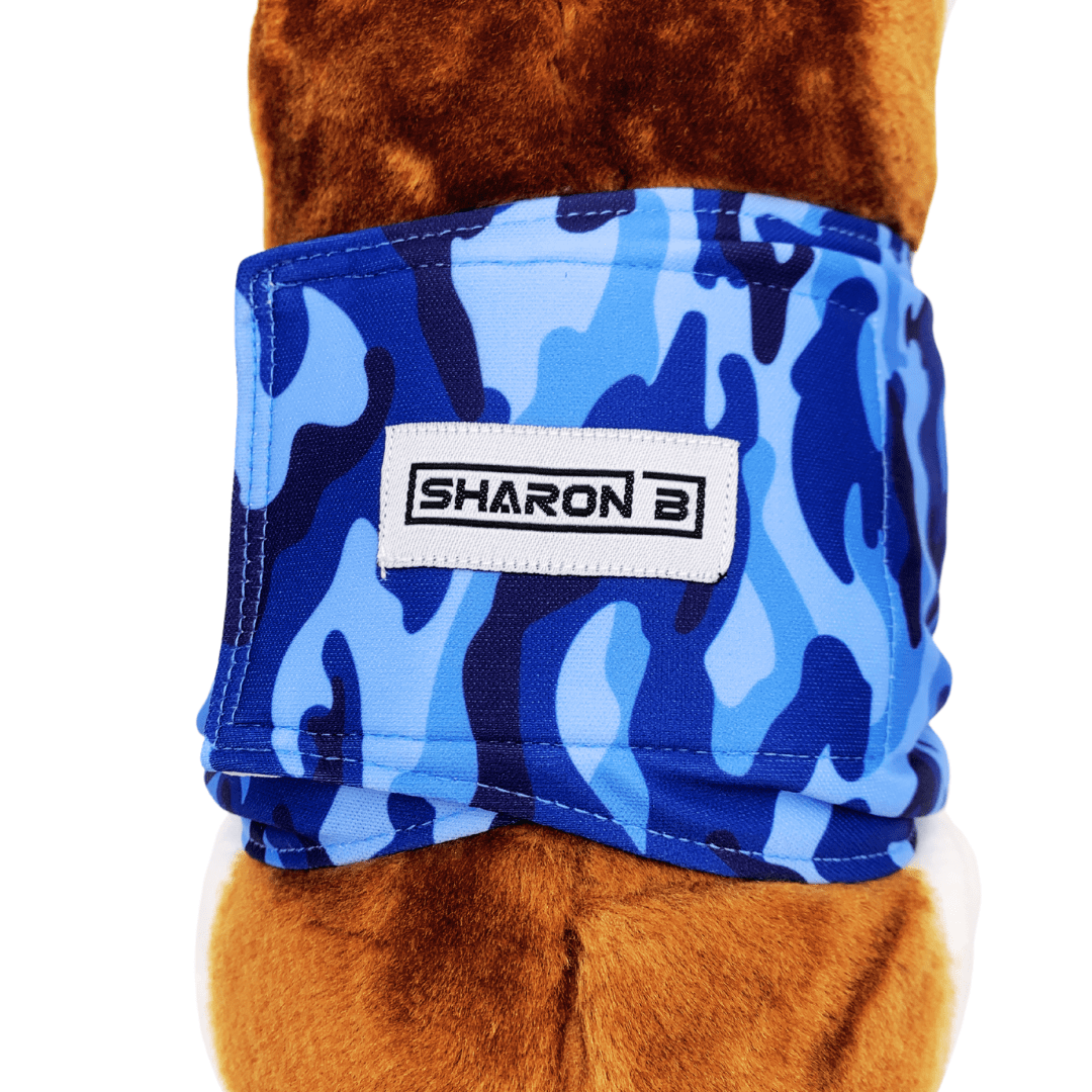 Hondenluier Camo Blauw – Wasbare reuenband tegen incontinentie & markeerdrang
