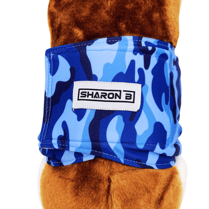 Hondenluier Camo Blauw – Wasbare reuenband tegen incontinentie & markeerdrang